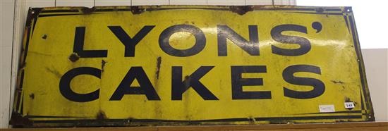 Lyons cakes tin sign